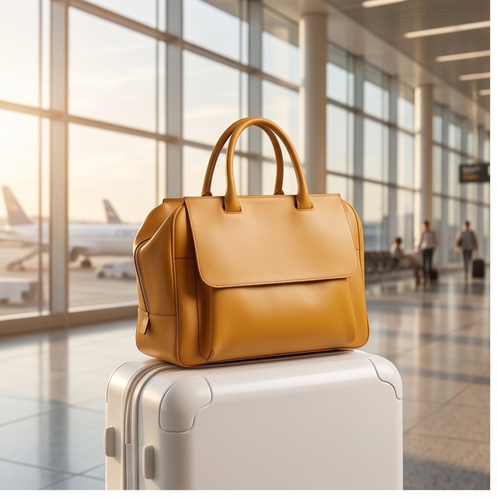 FALOR 🇮🇹 WOMEN'S SOFT YELLOW LEATHER FASHION HANDBAG